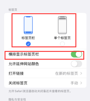 江州iPhone授权维修分享Safari浏览器如何切换标签栏位置 